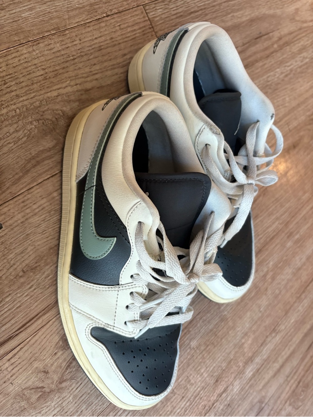 Nike Air Jordan Women’s Low-Top Sneakers in Black, White & Green